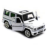 Іграшкова машина модель Мерседес Бенц (Mercedes-Benz білий). Залізні машинки Гелендваген від Автопром, фото 4