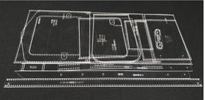 Лекало шаблон сумки 18x18x12cm mod.pitchrow4mm