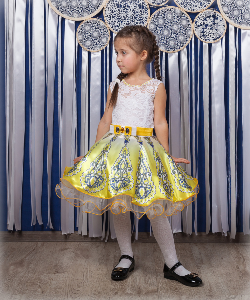Детское платье "Конфетка " желтого цвета