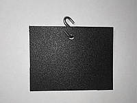 Ценники подвесные 7х10 s-образным крючком меловые 100 штук. Грифельная черные таблички для мела и маркера