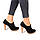 Класичні жіночі замшеві ботильйони 37 розмір Woman's heel чорні на високому каблуці, фото 2