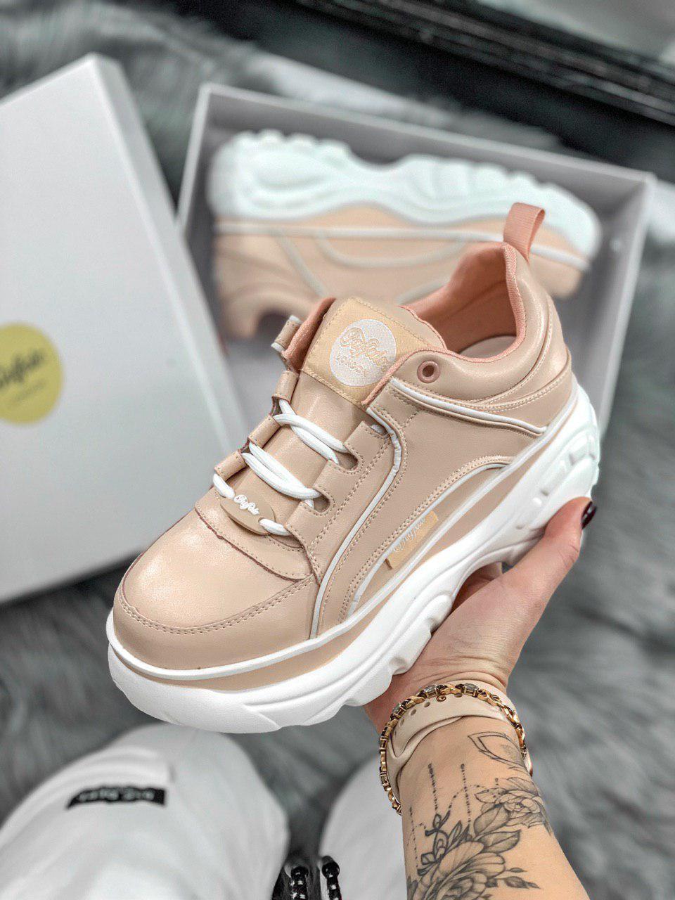 Купить Кроссовки женские розовые Buffalo London pink НАТУРАЛЬНАЯ КОЖА ...