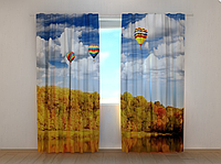Фотошторы "Осенняя радость" 250 х 260 см осень природа фото штори шторы с рисунком