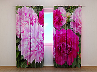 Фотошторы "Пионы 3" 250 х 260 см цветы фото штори шторы с рисунком
