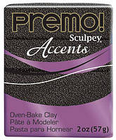 Полімерна глина Premo Accent Чорний із золотим глітером, 5540, Премо Акцент 57 г, Twinkle Twinkle
