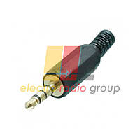 Штекер 3,5 мм 4-конт., корпус пластиковий