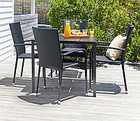 Стілець садовий Петан чорний (штучний ротанг) , hotdeal, фото 4