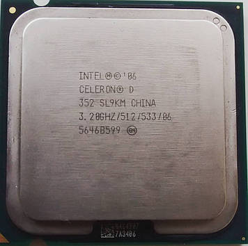 Процесор Intel Celeron D 352 3.20 GHz / 512 / 53 (SL9KM) s775, tray