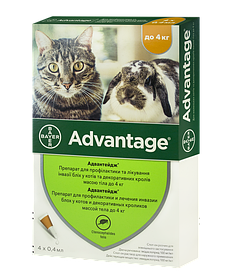 Bayer Advantage 40 для кішок до 4 кг