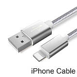 Кабель металевий для iPhone, фото 2