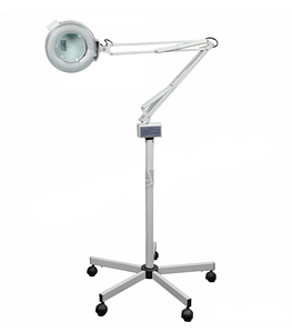 Лампа-лупа на штативі М-2021 на 3 і 5 діоптрій для лікаря косметолога, лікаря подолога
