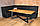 Шкіряний диван великого розмру для кафе або ресторану (Чорний), фото 2
