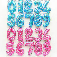 Надувные шарики цифры фольгированные 0,7,8,9, шары для праздника день рождения годовщины