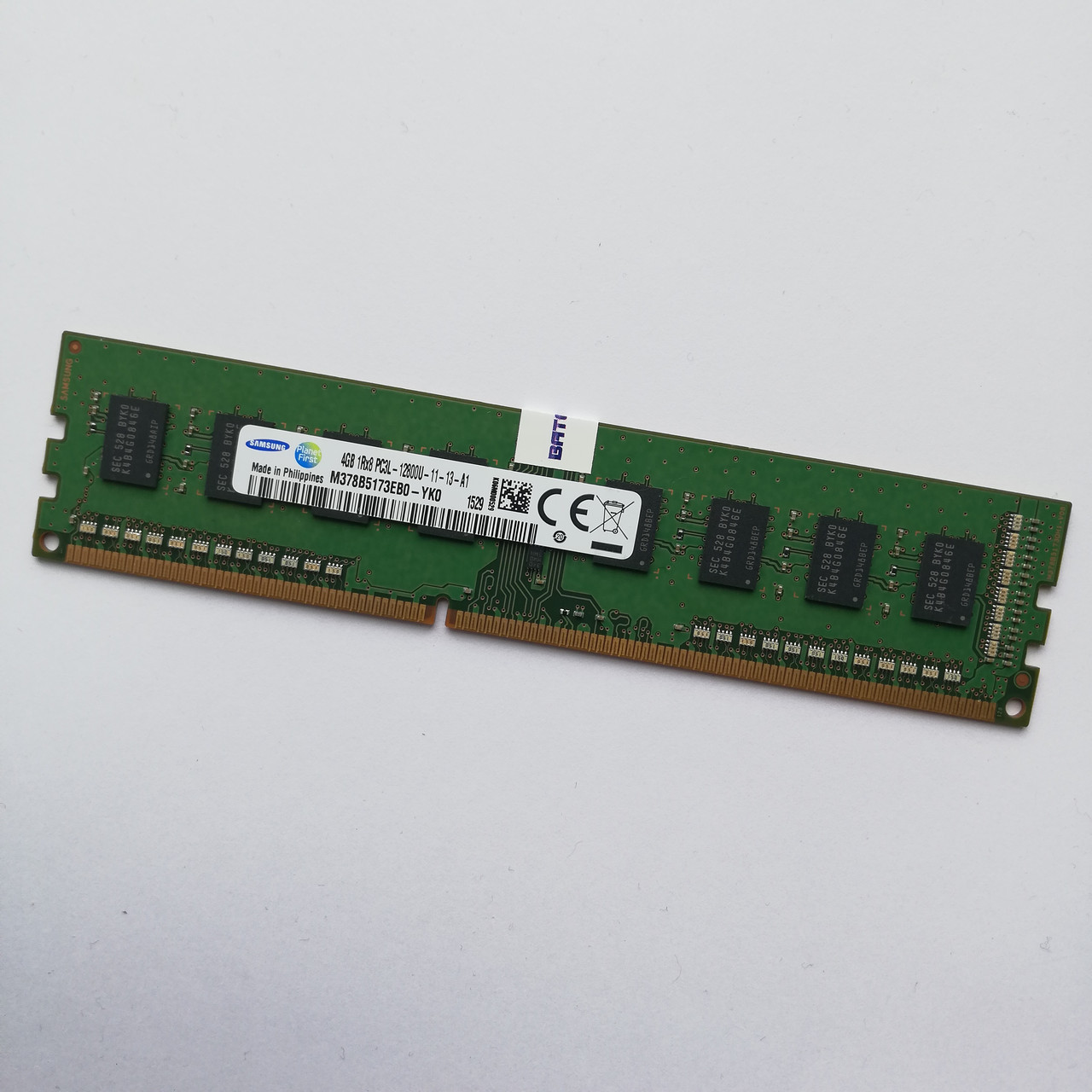 Оперативна пам'ять Samsung DDR3L 4Gb 1600MHz PC3L-12800U 1R8 CL11 (M378B5173EB0-YK0) Б/В