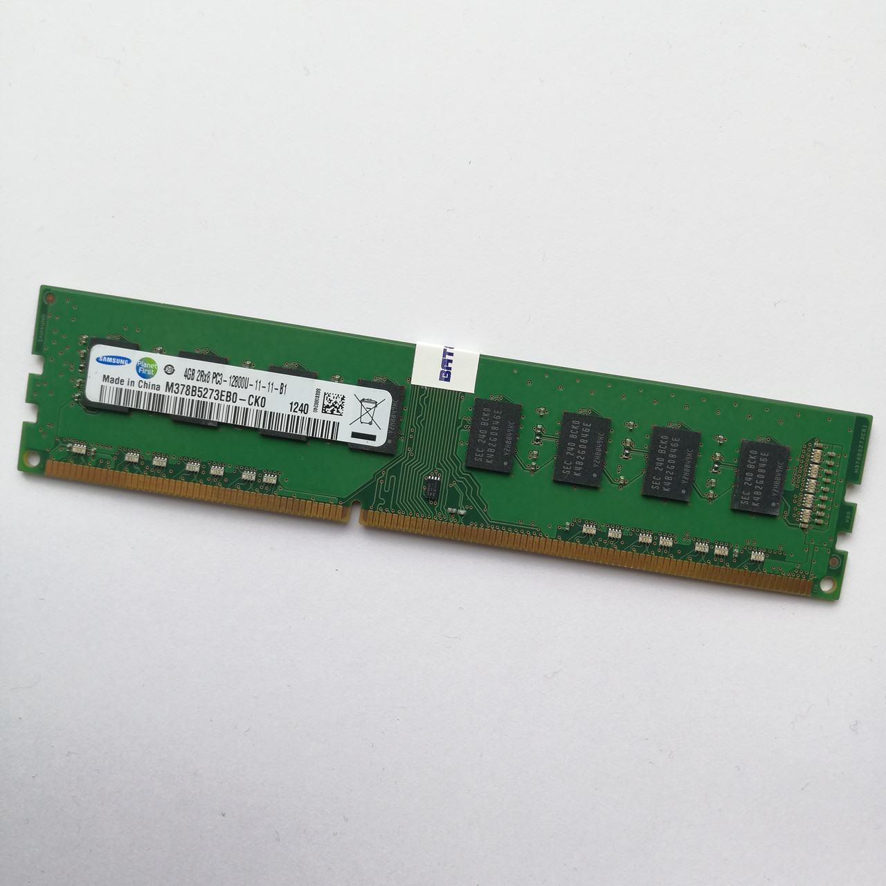 Оперативна пам'ять Samsung DDR3 4Gb 1600MHz PC3-12800U 2Rx8 CL11 (M378B5273EB0-CK0) Б/В