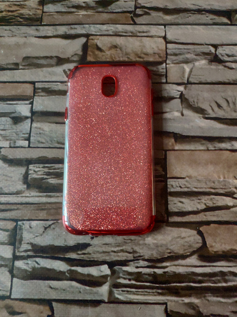 Чохол блискучий для Samsung J5 2017 / J530 Червоний обідок