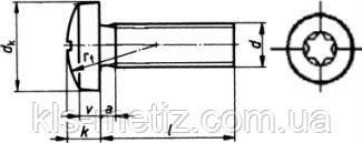Гвинт DIN 7985 з головкою Torx від М 1.6 до М 10, фото 2
