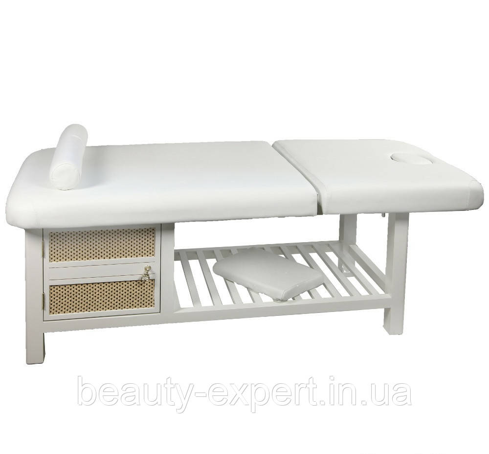 Масажний стіл білого кольору 877A