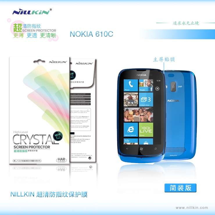Захисна плівка Nillkin для Nokia Lumia 610 глянсова