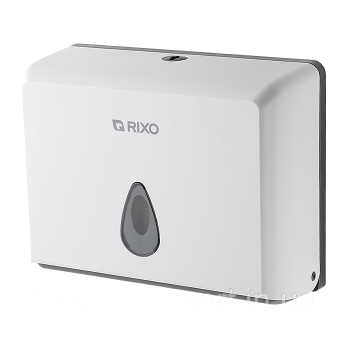 Диспенсер для паперових рушників в листах Z, W складання Rixo Maggio P055W білий+ключ