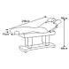 Масажний стіл стаціонарний електричний кушетка для масажу з підігрівом для СПА салонів ZD-866HN, фото 4