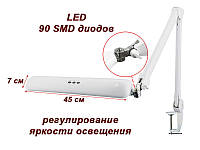 Настольная Led лампа с регулировкой света для маникюра, для наращивания ресниц мод.8017
