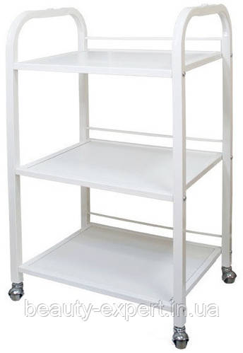 Тележка для наращивания ресниц BS-004 А на 3 полки ЛДСП, белая ...
