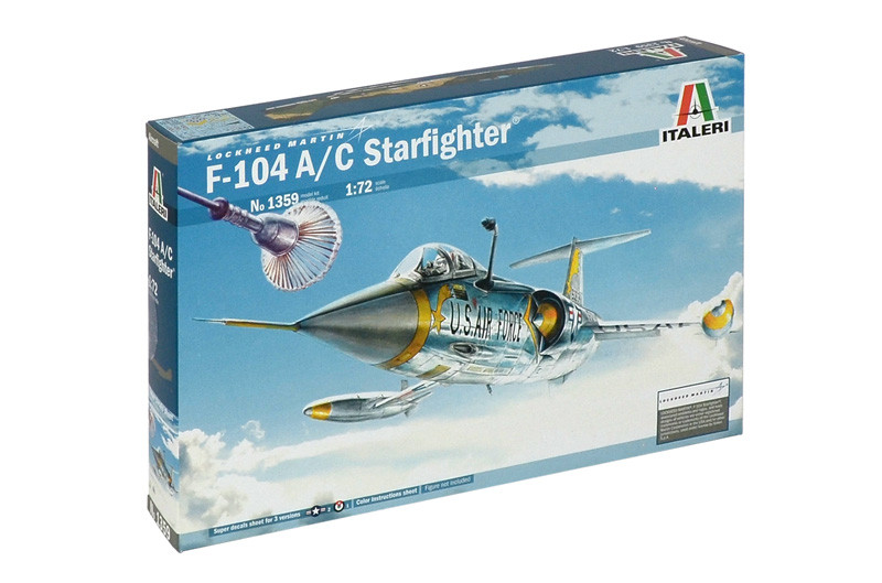 F-104 A/C STARFIGHTER. Збірна модель перехоплювача в масштабі 1/72. ITALERI 1359