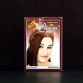 Натуральна КОРИЧНЕВА фарба для волосся на основі хни Рім Голд Reem Gold 60 г