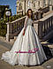 Мереживне весільне плаття з рукавчиками та шлейфом, фото 2