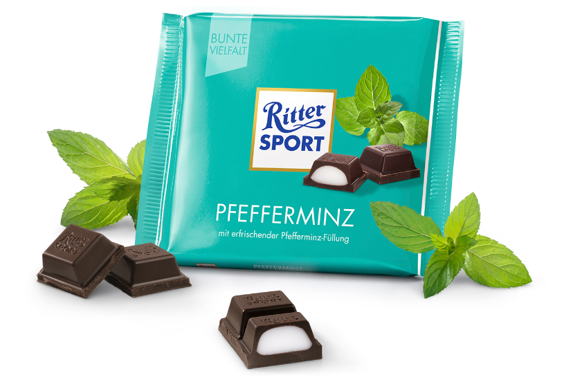 Шоколад Ritter Sport PFEFFERMINZ (М'ЯТНИЙ ЛІКЕР) Німеччина 100г