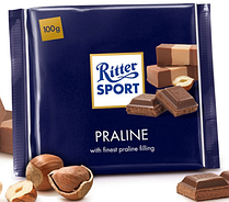 Шоколад Ritter Sport NUGAT ( НУГА , ПРАЛІНЕ) Німеччина 100г