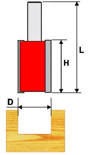 Фреза пазова пряма ф6х16мм хв.8мм (001060), фото 1
