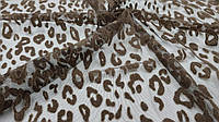 Евросетка ЛЕОПАРД флок (бархат) - цвет № 250 темно-коричневый