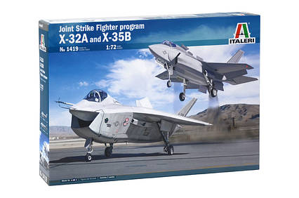 JSF Program X-32A and X-35B. Збірні моделі (у наборі 2 моделі) в масштабі 1/72. ITALERI 1419, фото 1