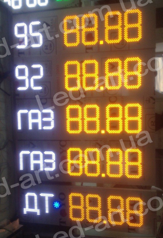 Світлодіодне табло для АЗС LED-ART-Stela-300-19, цінової модуль для АЗС - фото 7 - id-p85336533