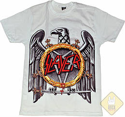 Футболка Slayer (орел)(біла футболка), Розмір XXXL (XXL Euro)