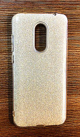 Чохол-накладка на телефон Xiaomi Redmi 5 Plus сріблястий з блискітками