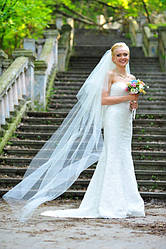 Фата длинная двухярусная 3