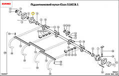 Підшипник із корпусом у складі Claas 518028.1 