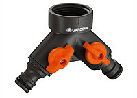 РОЗПОДІЛЬНИК 2-Х КАНАЛЬНИЙ GARDENA, Д/КРАН 1/2 РОЗПОДІЛЬНИК 2-Х КАНАЛЬНИЙ GARDENA, Д/КРАН 1/2