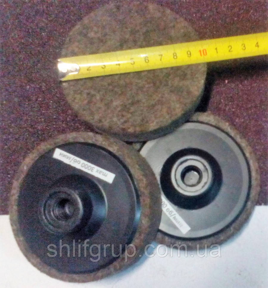 Круг полірувальний 100 мм М 14 повстяний на болгарку, фото 1