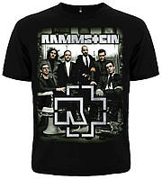 Черная футболка Rammstein (photo band with logo), Размер XXL