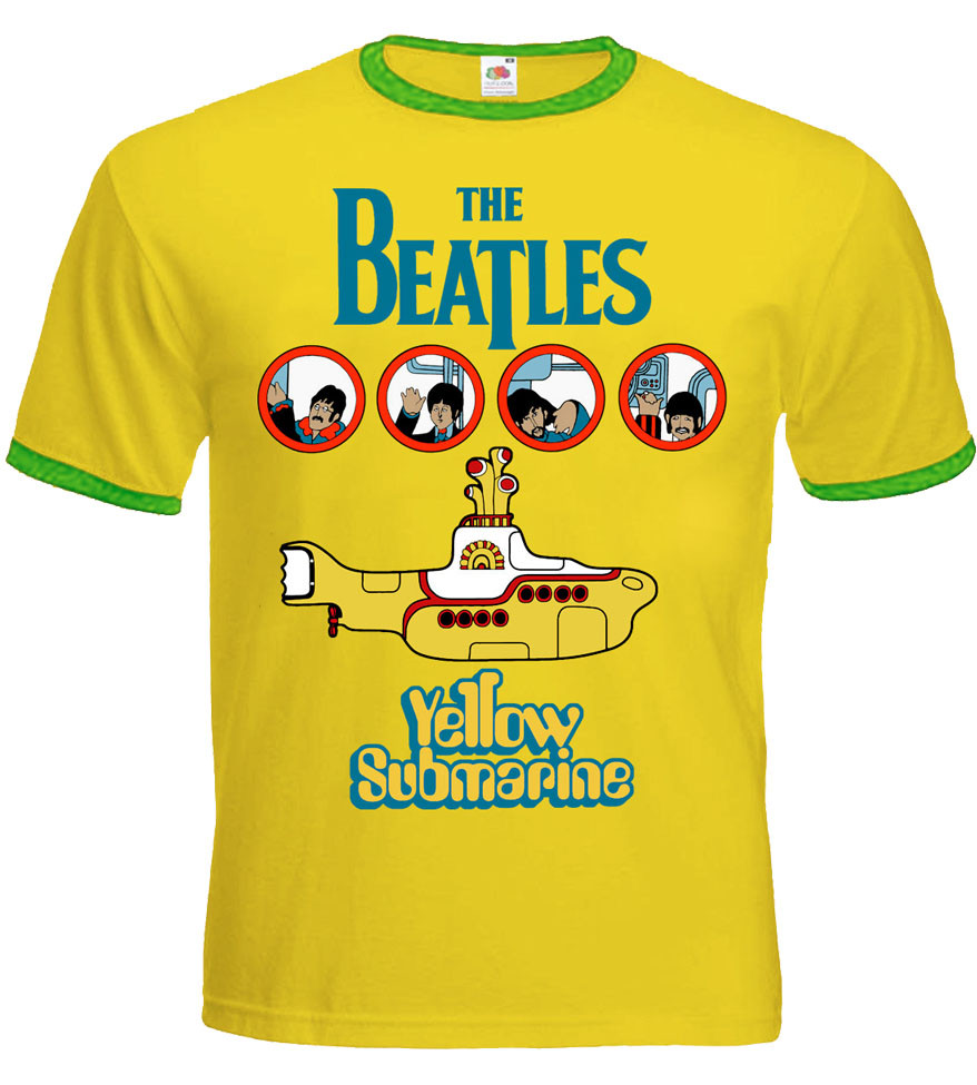 Жовта футболка-рінгер The Beatles Yellow Submarine", Розмір XXL