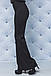 Штани жіночі кльош із завищеною талією чорні, фото 4
