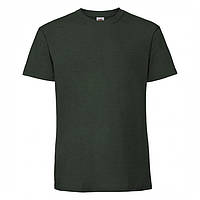Мужская футболка плотная темно зеленая 422-38