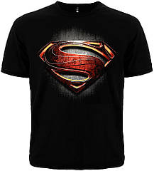 Чорна футболка Superman "Man of Steel", Розмір XXXL (XXL Euro)