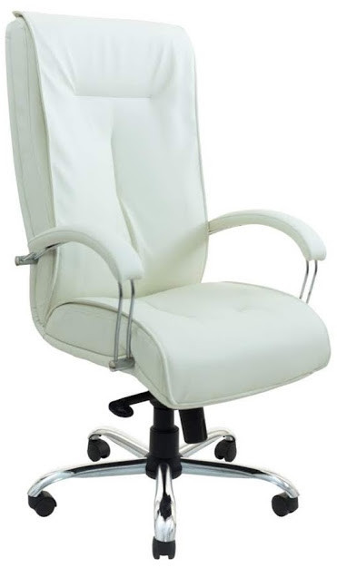 Крісло керівника офісне з підлокітниками та високою спинкою Бостон Boston Хром Richman, фото 1
