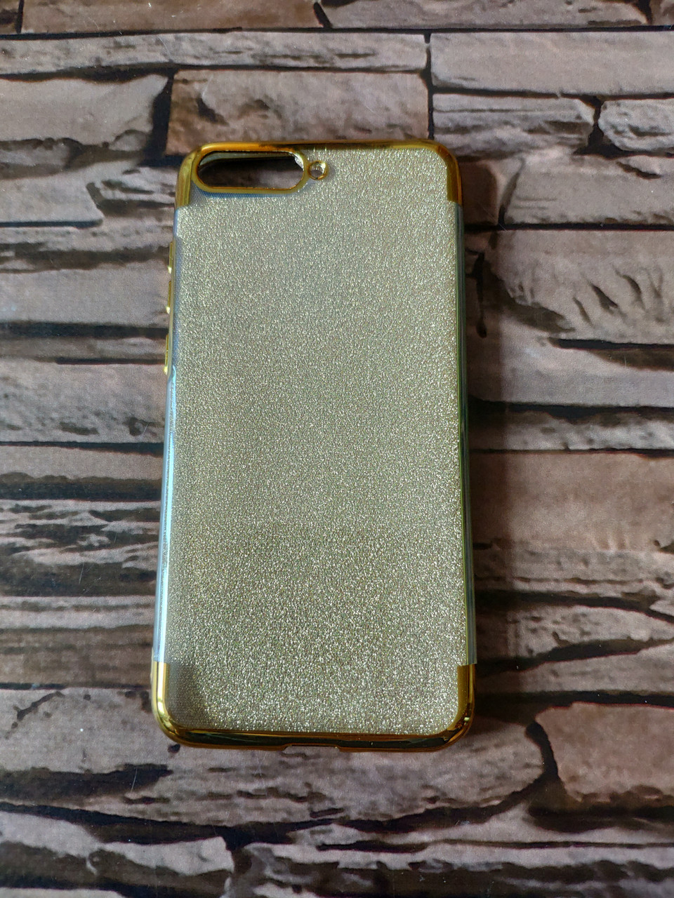 Чохол блискучий для Huawei Y6 2018 Золотий обідок