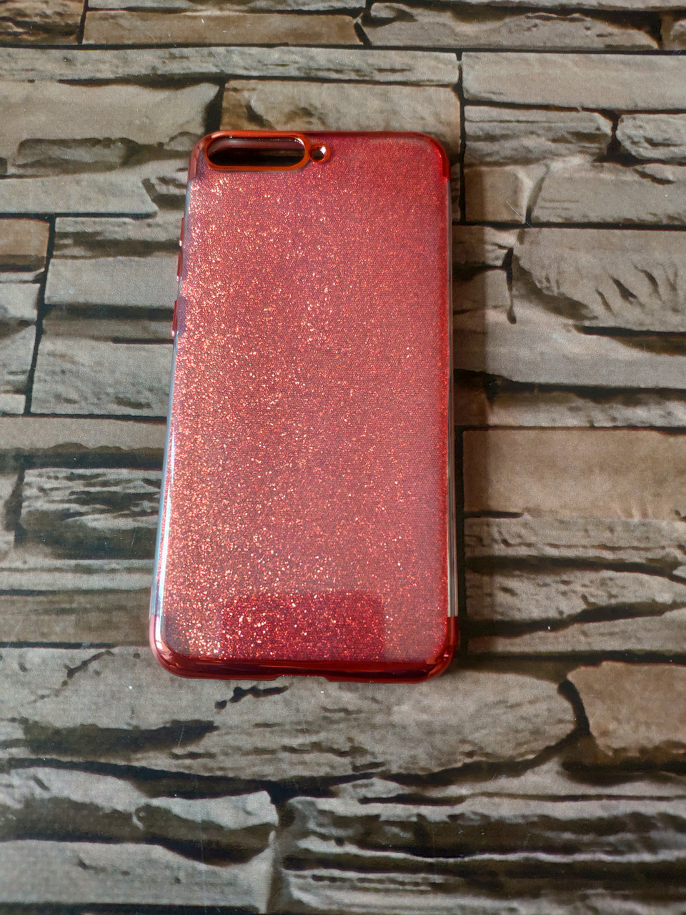 Чохол блискучий для Huawei Y6 2018 Червоний обідок